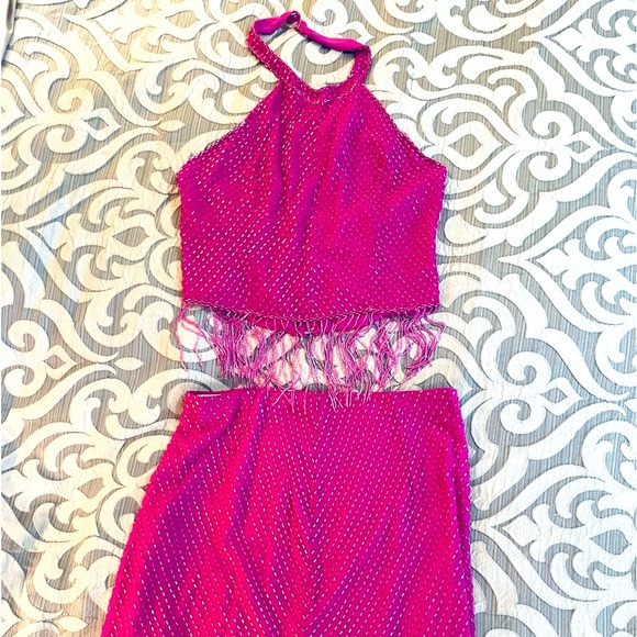 Cache all sequined two piece prom dress - Picture 1 of 2